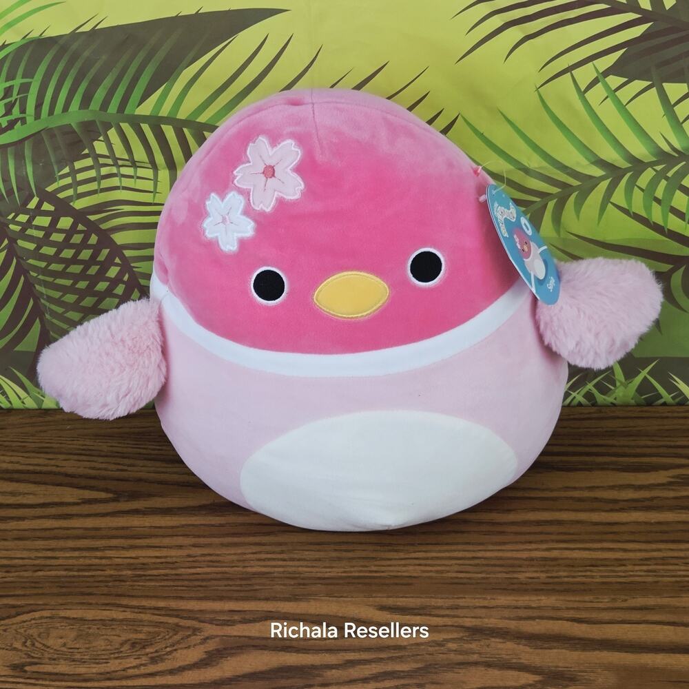 Squishmallows Sonja Pink Sakura Duck 12" Plush 2023 Soft Toy New